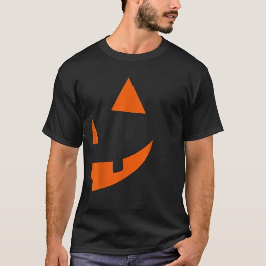 ハロウィーンのカボチャのちょうちんジャックランタンカップルハロウィンコスチュウ Tシャツ (正面)