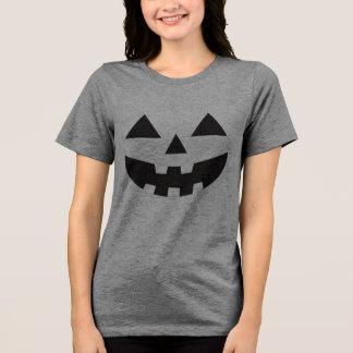 ハロウィーンのカボチャのちょうちんスマイルパンプキンハロウィーンTシャツ トライブレンドTシャツ