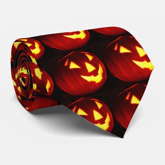 ハロウィーンのカボチャのちょうちんタイ ネクタイ (ロール)