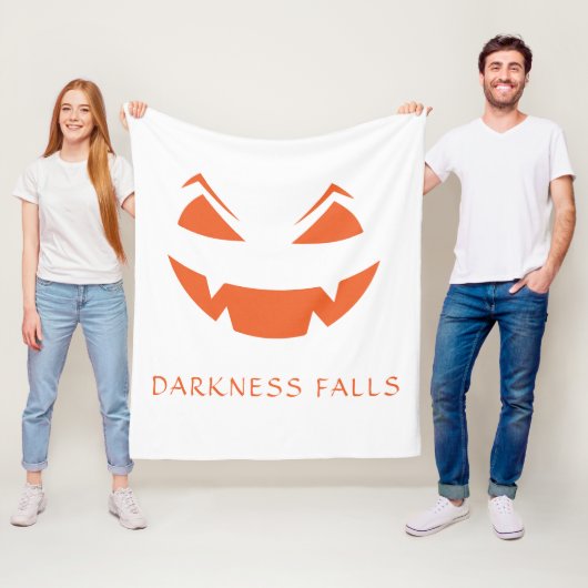 ハロウィーンのカボチャのちょうちんダミ不気味ネス秋ハロウィーン フリースブランケット (インサイチュ)