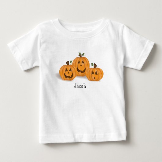 ハロウィーンのカボチャのちょうちんトドラーT ベビーTシャツ (正面)
