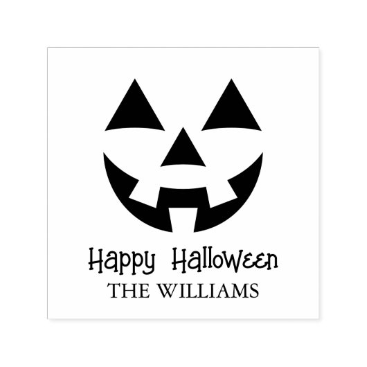 ハロウィーンのカボチャのちょうちんハッピーハローウィン姓 セルフインキングスタンプ (デザイン)