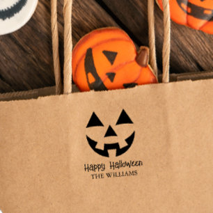 ハロウィーンのカボチャのちょうちんハッピーハローウィン姓 セルフインキングスタンプ