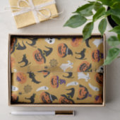 ハロウィーンのカボチャのちょうちんハロウィンファミリーパターン 薄葉紙 (ギフト)