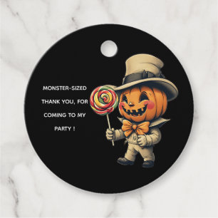 ハロウィーンのカボチャのちょうちんハロウィーンメッセージカード フェイバータグ