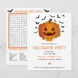 ハロウィーンのカボチャのちょうちんハロウィーン招待状 招待状