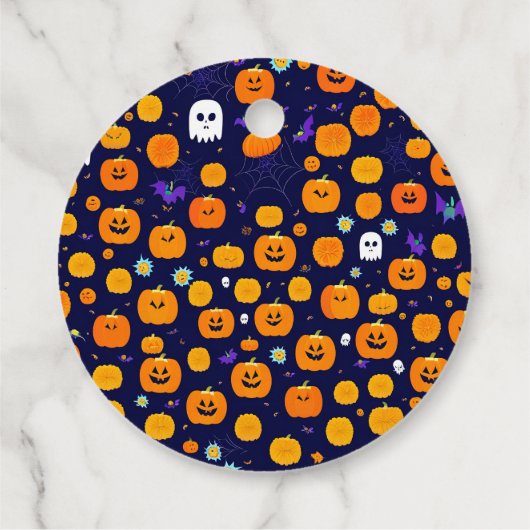 ハロウィーンのカボチャのちょうちんハロウィーン フェイバータグ (裏面)