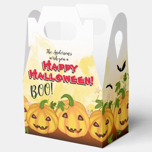 ハロウィーンのカボチャのちょうちんパンプキンパッチハローウィンパーティ フェイバーボックス (オープン)