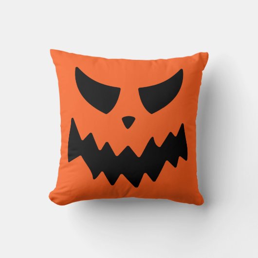 ハロウィーンのカボチャのちょうちんパンプキン顔装飾用クッション クッション (正面)
