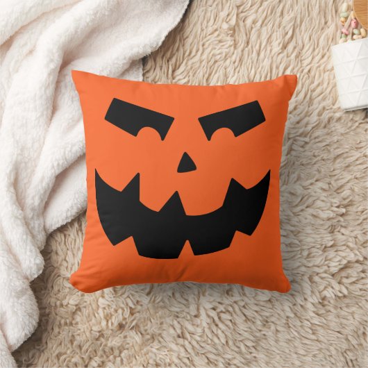 ハロウィーンのカボチャのちょうちんパンプキン顔装飾用クッション クッション (ブランケット)
