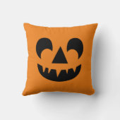 ハロウィーンのカボチャのちょうちんパンプキン顔 クッション (裏面)