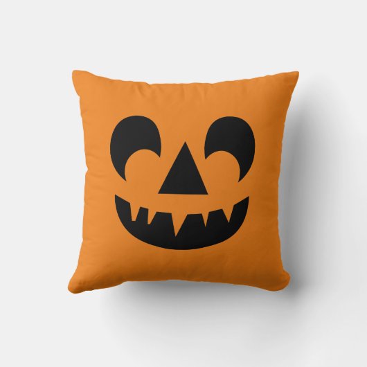 ハロウィーンのカボチャのちょうちんパンプキン顔 クッション (裏面)