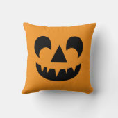 ハロウィーンのカボチャのちょうちんパンプキン顔 クッション (裏面)