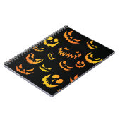 ハロウィーンのカボチャのちょうちんパンプキン顔 ノートブック (左側)