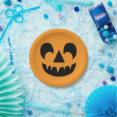 ハロウィーンのカボチャのちょうちんパンプキン顔 ペーパープレート (パーティー)