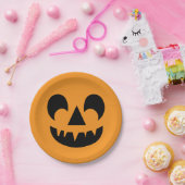 ハロウィーンのカボチャのちょうちんパンプキン顔 ペーパープレート (パーティー)