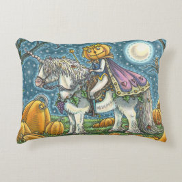 ハロウィーンのカボチャのちょうちんプリンスオンザーズ魔法ユニコーンポニー アクセントクッション