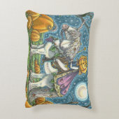 ハロウィーンのカボチャのちょうちんプリンスオンザーズ魔法ユニコーンポニー アクセントクッション (裏面(縦))