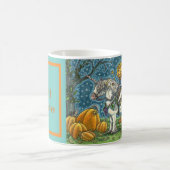 ハロウィーンのカボチャのちょうちんプリンスオンザーズ魔法ユニコーンポニー コーヒーマグカップ (中央)