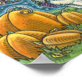 ハロウィーンのカボチャのちょうちんプリンスオンザーズ魔法ユニコーンポニー ポスター (角)