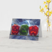 ハロウィーンのカボチャのちょうちんベルペッパー カード (黄色い花)