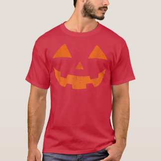 ハロウィーンのカボチャのちょうちんホラーハロウィーンパンプキン顔 Tシャツ