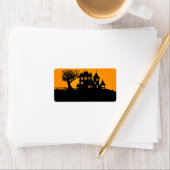 ハロウィーンのカボチャのちょうちんマナー ラベル (インサイチュ)