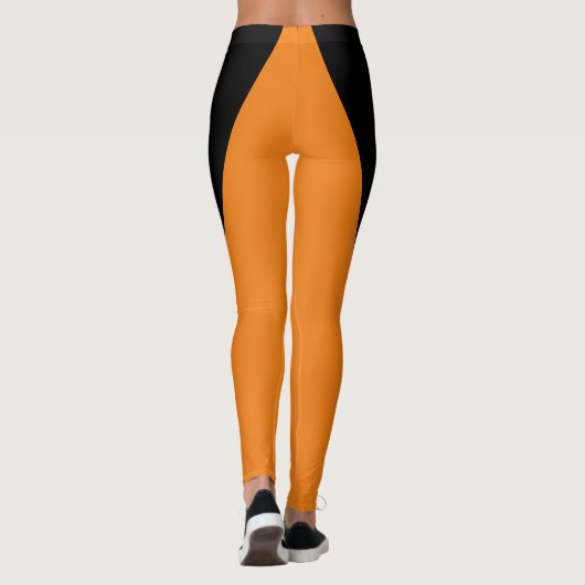 ハロウィーンのカボチャのちょうちん不気味パンプキンオレンジハロウィーン レギンス (裏面)