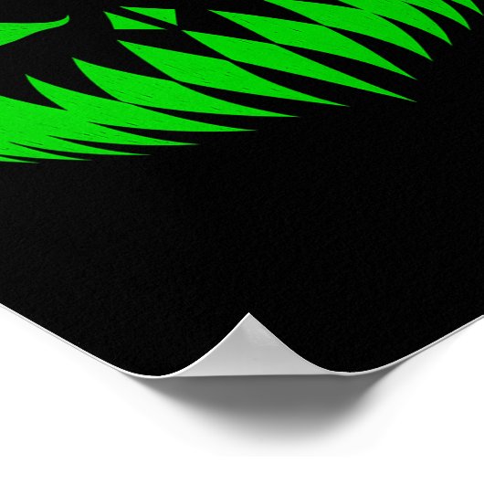 ハロウィーンのカボチャのちょうちん怖いカボチャ顔ハロウィーンコスタム ポスター (角)