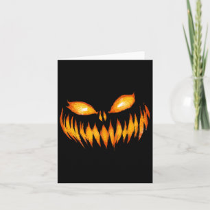 ハロウィーンのカボチャのちょうちん怖い彫りカボチャ顔ハロウィン カード