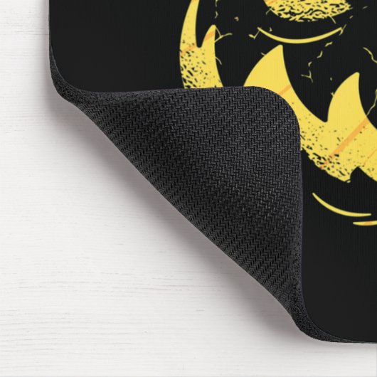 ハロウィーンのカボチャのちょうちん怖い彫りカボチャ顔ハロウィン マウスパッド (コーナー)