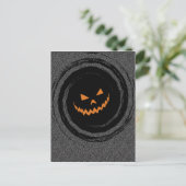 ハロウィーンのカボチャのちょうちん渦 ポストカード (スタンド正面)