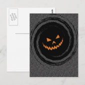 ハロウィーンのカボチャのちょうちん渦 ポストカード (正面/裏面)