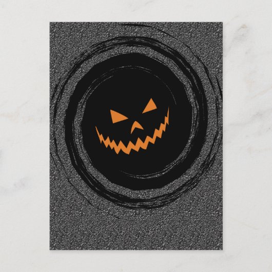 ハロウィーンのカボチャのちょうちん渦 ポストカード (正面)