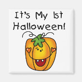 ハロウィーンのカボチャのちょうちん第1回ハロウィーンTシャツ&ギフト マグネット (正面)