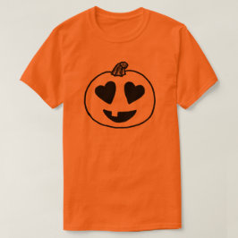 ハロウィーンのカボチャのちょうちん絵文字ハートアイズ絵文字ハロウィーン Tシャツ