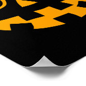 ハロウィーンのカボチャのちょうちん顔サングラスグラスハロウィーンP ポスター (角)