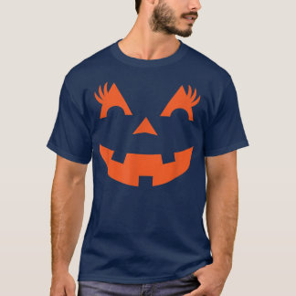 ハロウィーンのカボチャのちょうちん顔パンプキンアイドラッシュハロウィーンCu Tシャツ