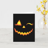 ハロウィーンのカボチャのちょうちん顔パンプキンアイドラッシュハローンコス カード (黄色い花)