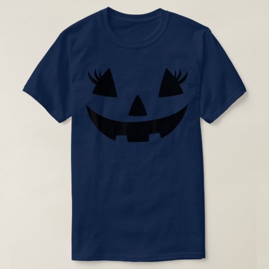 ハロウィーンのカボチャのちょうちん顔パンプキンハローエン Tシャツ (デザイン正面)