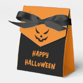 ハロウィーンのカボチャのちょうちん顔パンプキンブラックオレンジハロウィーン フェイバーボックス (正面サイド)