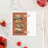 ハロウィーンのカボチャのちょうちん（オレンジ） スタンダードカクテルナプキン (インサイチュ)