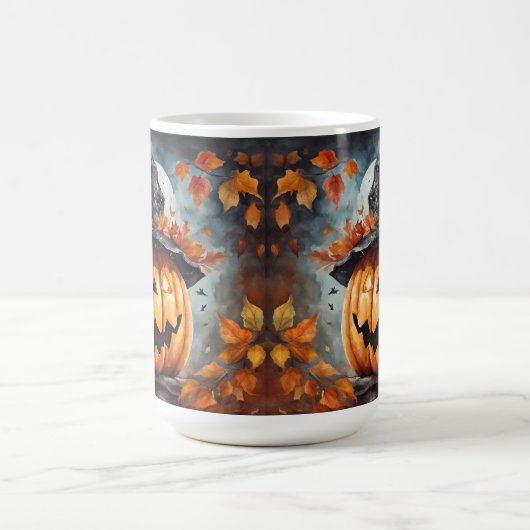 ハロウィーンのカボチャのちょうちん コーヒーマグカップ (中央)