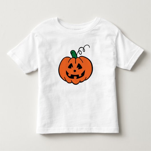 ハロウィーンのカボチャのちょうちん トドラーTシャツ (正面)