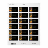 ハロウィーンのカボチャのちょうちん・ハロウィーンの2人の恋人 ラベル (フルシート)