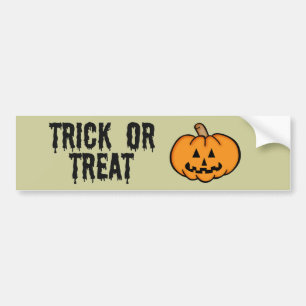 ハロウィーンのカボチャのちょうちん バンパーステッカー