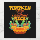 ハロウィーンのカボチャのスパイスとすべていい ワインラベル (シングルラベル)