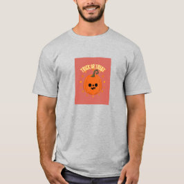 ハロウィーンのカボチャのトリックまたはトリートメント Tシャツ