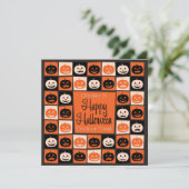 ハロウィーンのカボチャのモザイク 招待状 (スタンド正面)