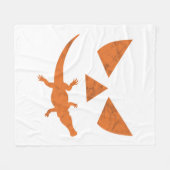 ハロウィーンのカボチャのワニの衣装 フリースブランケット (正面(横))